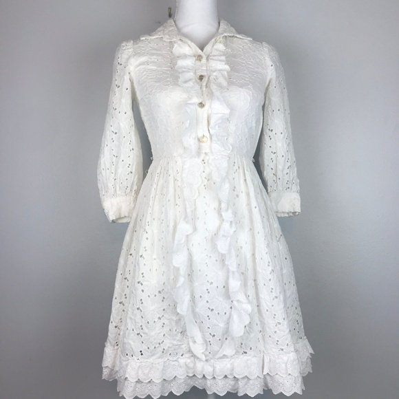 white lace victorian dress